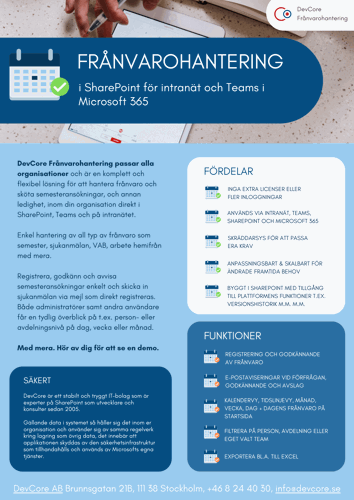 SharePoint Frånvarohantering